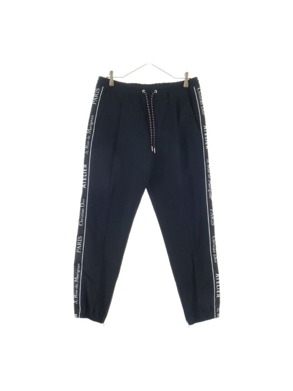 Dior Atelier Side Logo Tape Drawstring Jogger Pants Black